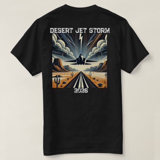 2026 Desert Jet Storm T-Shirt Tシャツ (デザイン裏面)
