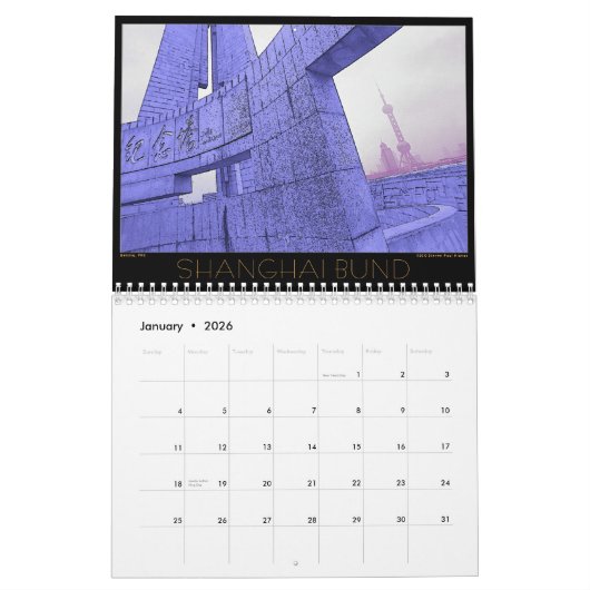 2026 Destination: China Wall Calendar カレンダー (1月 2026)