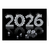 2026 Diamonds Luxury Happy New Year Greeting Card (正面横)