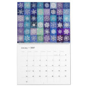 2026 Digital Snowflake Temperature Quilt Calendar カレンダー (1月 2027)