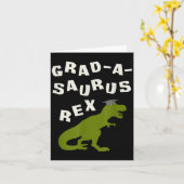 2026 dinosaur graduation funny t rex college high カード (黄色い花)