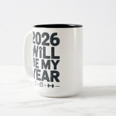 2026 Discipline Will Be My Year ツートーンマグカップ (正面左)