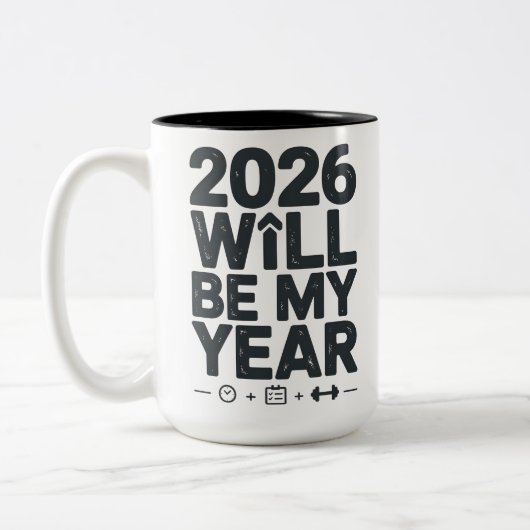 2026 Discipline Will Be My Year ツートーンマグカップ (左)