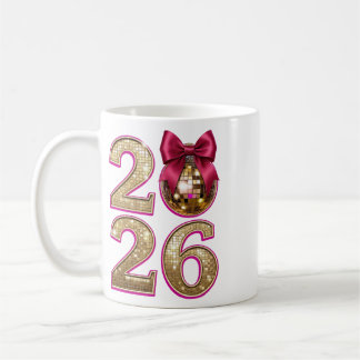 2026 Disco Ball New Year Mug コーヒーマグカップ