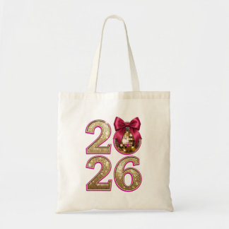2026 Disco Ball Tote – Golden New Year Style トートバッグ