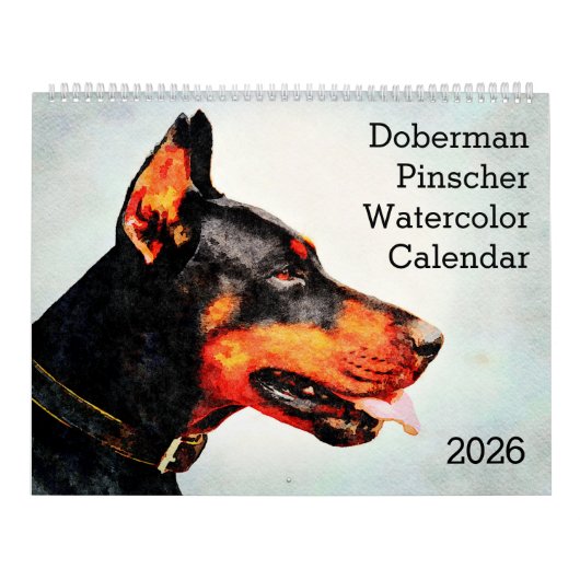 2026 Doberman Pinscher Dog Mama Dobie Lover Gift カレンダー (カバー)