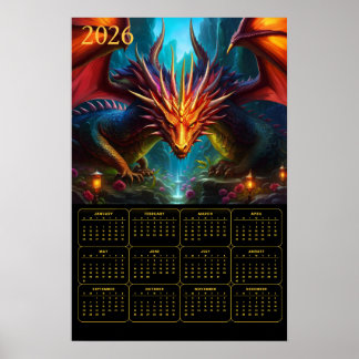 2026 Dragon Calendar ポスター