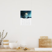 2026 Dragon Moonファンタジーアート通年カレンダー ポスター (キッチン)