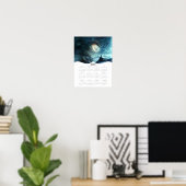 2026 Dragon Moonファンタジーアート通年カレンダー ポスター (ホームオフィス)