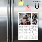 2026 Editable Color Calendar Photo Collage Magnet