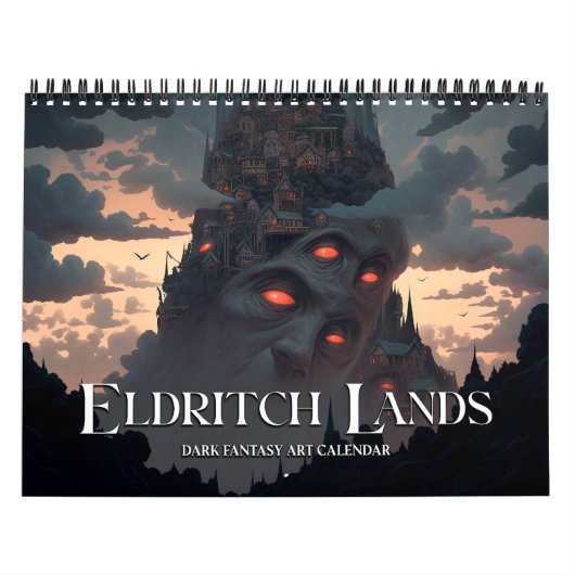 2026 Eldritch Lands 6暗いファンタジーホラーアート カレンダー (カバー)