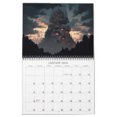 2026 Eldritch Lands 6暗いファンタジーホラーアート カレンダー (1月 2026)