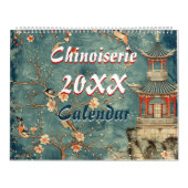 2026 elegant chinoiserie wall  カレンダー (カバー)