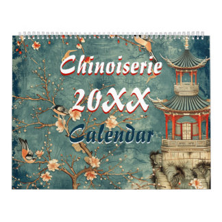 2026 elegant chinoiserie wall  カレンダー