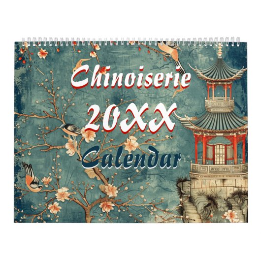 2026 elegant chinoiserie wall  カレンダー (カバー)