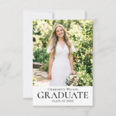 2026 Elegant Graduation Party Invitation Photo 招待状 (正面)
