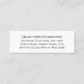 2026 Elegant Graduation Script Invitation Cards スキニー名刺 (裏面)