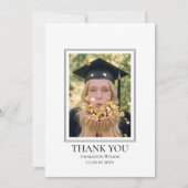 2026 Elegant Graduation Thank You Photo Card サンキューカード (正面)