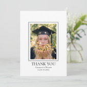 2026 Elegant Graduation Thank You Photo Card サンキューカード (スタンド正面)