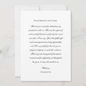 2026 Elegant Graduation Thank You Photo Card サンキューカード (裏面)