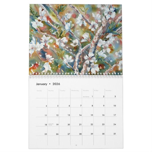 2026 Enchanted Gardens Calendar カレンダー (1月 2026)