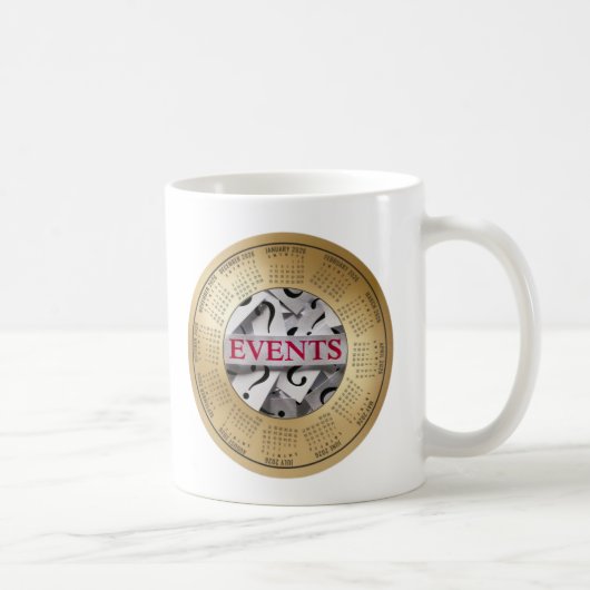 2026 Events Calendar Coffee コーヒーマグカップ (右)