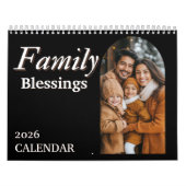 2026 Family Blessings Photos Scripture Christian カレンダー (カバー)