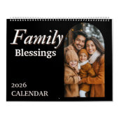 2026 Family Blessings Photos Scripture Large カレンダー (カバー)