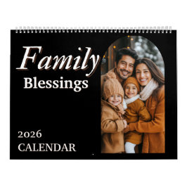 2026 Family Blessings Photos Scripture Large カレンダー