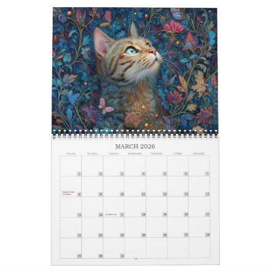 2026 Fantastical Cats 5 Fantasy Art Calendar カレンダー (3月 2026)