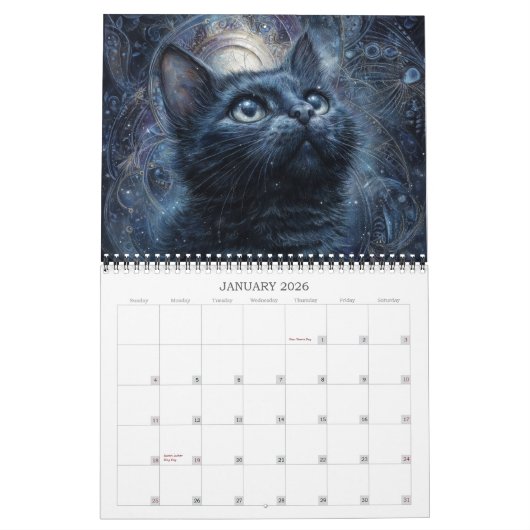 2026 Fantastical Cats 5 Fantasy Art Calendar カレンダー (1月 2026)