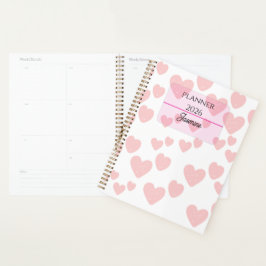 2026 Feminine Planner | Soft Pink Hearts & Elegant プランナー手帳