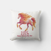 2026 Fiery Horse – Happy Chinese New Year クッション (正面)