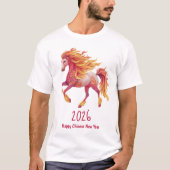 2026 Fiery Horse – Happy Chinese New Year Tシャツ (正面)