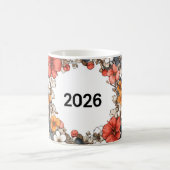 🌸☕ “2026 Floral Bloom” Mug 🌿✨ コーヒーマグカップ (中央)