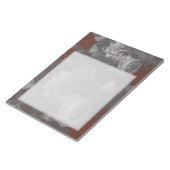 2026 Floral Chic Artistic Typography Brick Red ノートパッド (アングル)