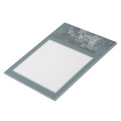 2026 Floral Chic Artistic Typography Teal Business ノートパッド (アングル)