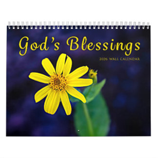 2026 Flower Blessings Wall Calendar カレンダー