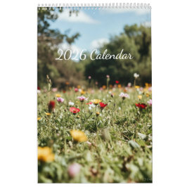 2026 Flowers Calendar (Images created by Grok) カレンダー