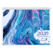 2026 Fluid Abstract Art Calendar カレンダー (カバー)