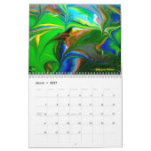 2026 Fluid Abstract Art Calendar カレンダー (3月 2027)