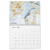 2026 Fluid Abstract Art Calendar カレンダー (1月 2027)
