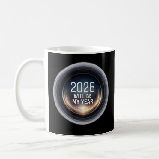 2026 Focus Will Be My Year コーヒーマグカップ (左)