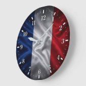 2026 France Flag Watch ラージ壁時計 (傾斜)
