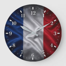 2026 France Flag Watch ラージ壁時計