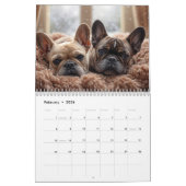 2026 French Bulldog Calendar | 12 Months カレンダー (2月 2026)