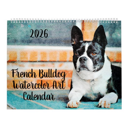 2026 French Bulldog Dog Mama Frenchie Lovers Gift カレンダー (カバー)