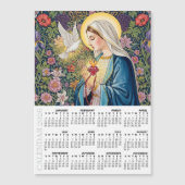2026 Fridge Calendar, Sacred Heart of Mary /Prayer (正面)