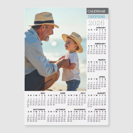 2026 Fridge Photo Calendar / Family (正面)