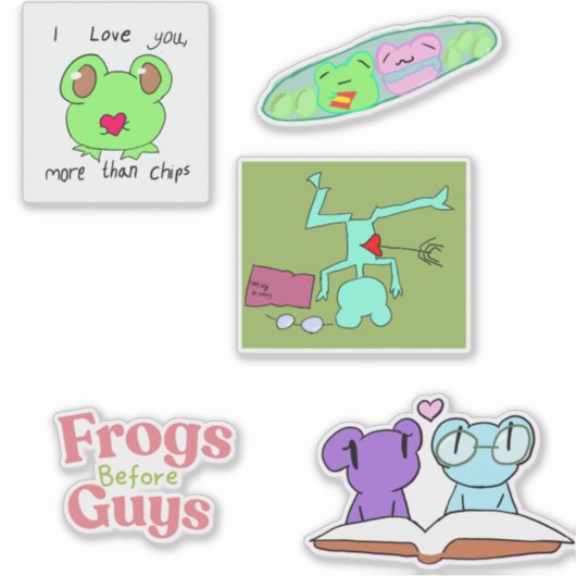2026 frog Valentine pack Sticker シール (正面)